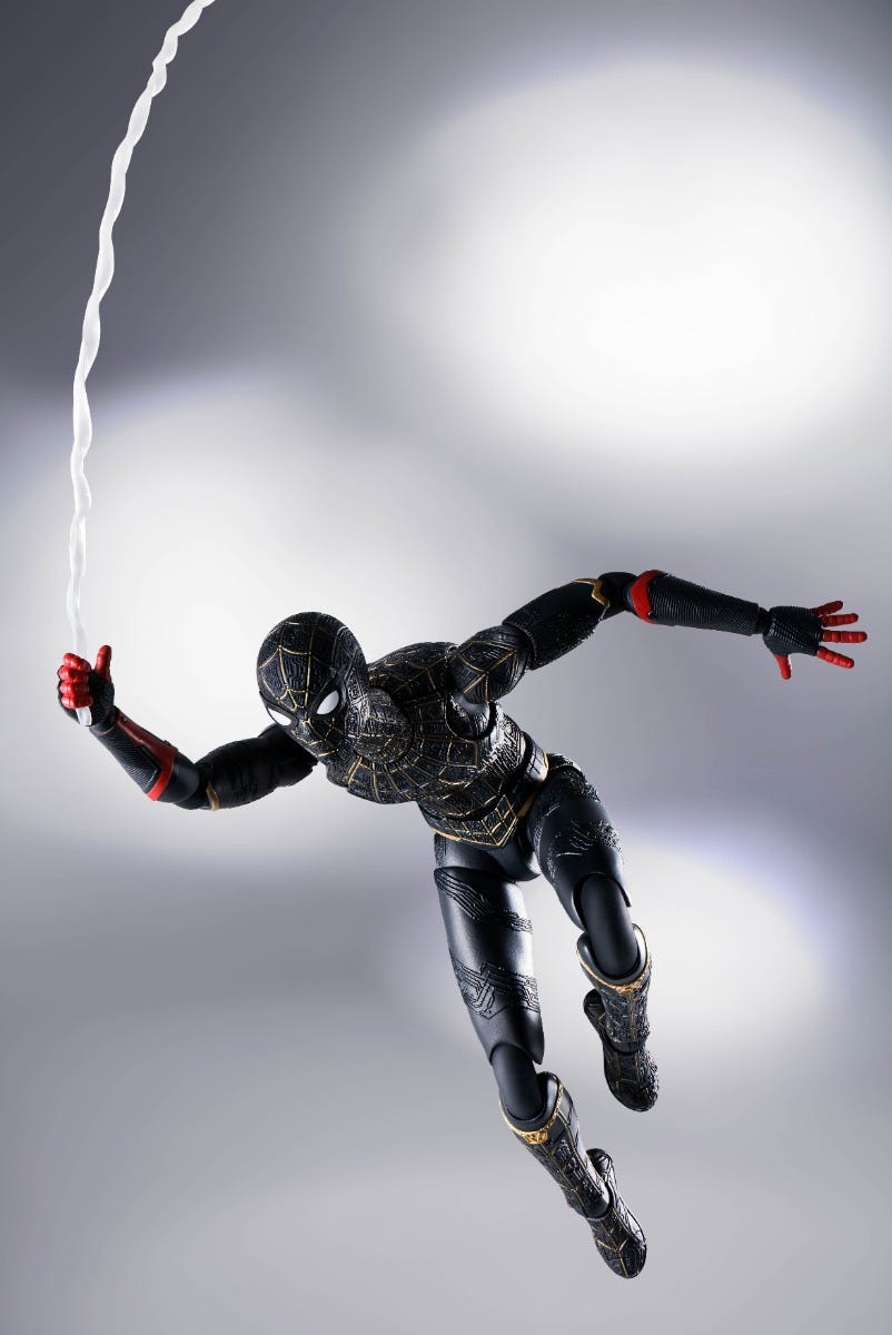 S.H.Figuarts Spider-Man No Way Home Black and Gold Suit